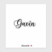 Gavin Naam - Handgeschreven kalligrafie Sticker (Vel)