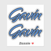 Gavin Name blue Aufkleber Sticker Stickerset (Vel)