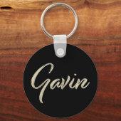 Gavin Name whitegold Button Schlüsselanhänger Sleutelhanger (Voorkant)