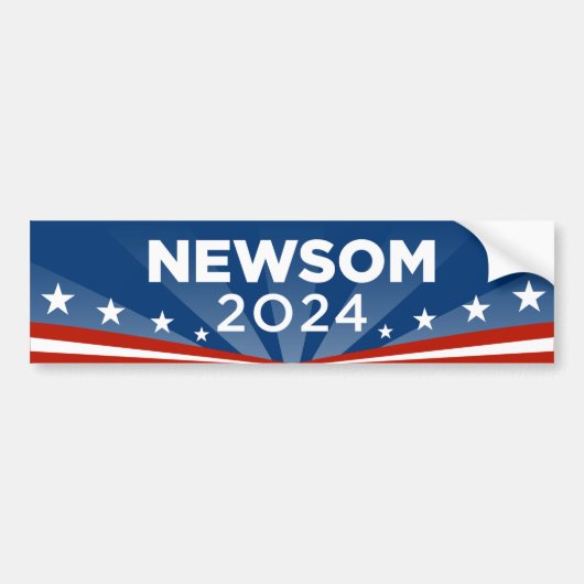 Gavin Newsom 2024 Bumpersticker (Voorkant)
