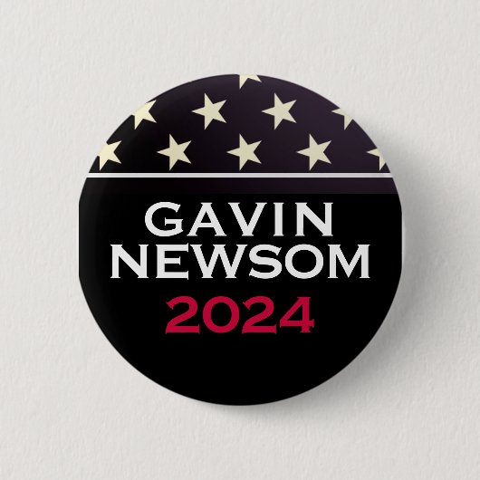 GAVIN NEWSOM 2024 CAMPAGNE BUTTON (Voorkant)