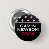 GAVIN NEWSOM 2024 CAMPAGNE BUTTON (Voorkant /achterkant)
