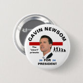 Gavin Newsom 2024 Ronde Button 5,7 Cm (Voorkant /achterkant)