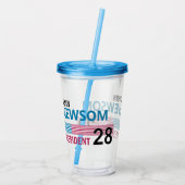 Gavin Newsom 2028 Acryl Drinkbeker (Achterkant)