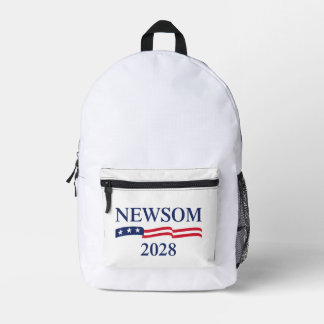 Gavin Newsom 2028 Amerikaanse vlag verkiezingscamp Bedrukte Rugzak