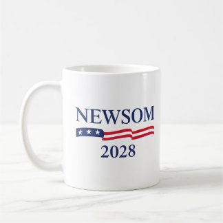 Gavin Newsom 2028 Amerikaanse vlag verkiezingscamp Koffiemok