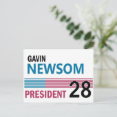 Gavin Newsom 2028 Briefkaart (Staand voorkant)