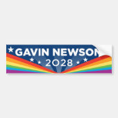 Gavin Newsom 2028 LGBT Bumpersticker (Voorkant)