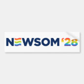 Gavin Newsom 2028 LGBTQ Bumpersticker (Voorkant)