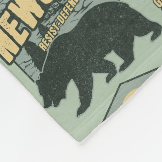 Gavin Newsom 2028 Resist Protect Defend Fleece Deken (Hoek)