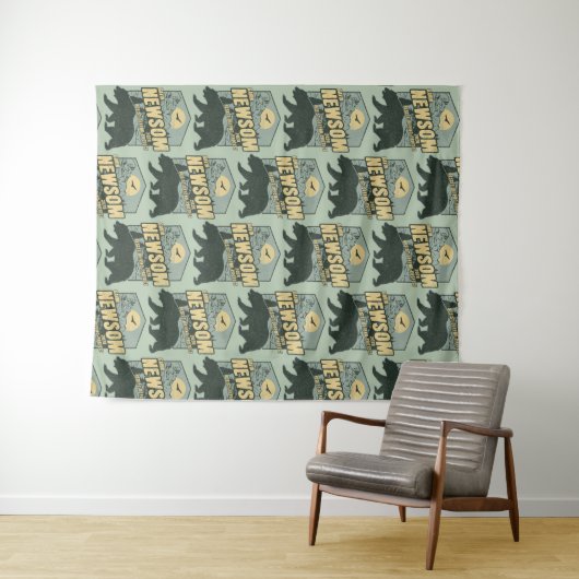 Gavin Newsom 2028 Resist Protect Defend Wandkleed (In Situ (horizontaal))