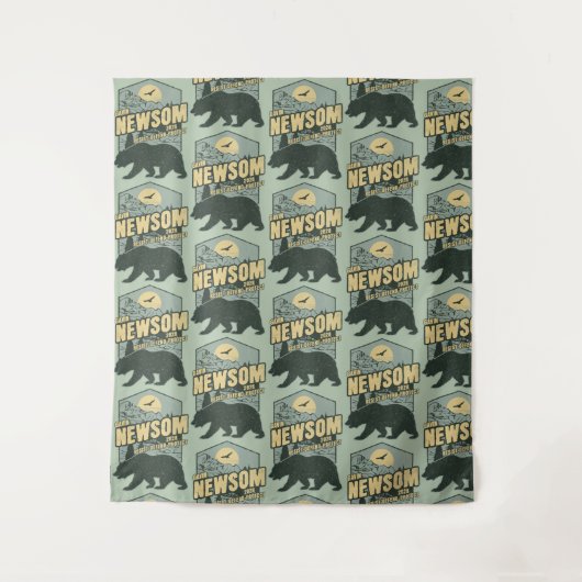 Gavin Newsom 2028 Resist Protect Defend Wandkleed (Voorkant)