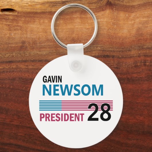 Gavin Newsom 2028 Sleutelhanger (Achterkant)