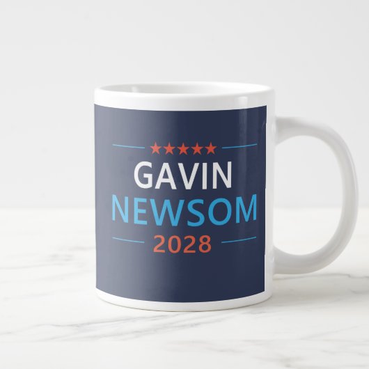 Gavin Newsom 2028 voor President Grote Koffiekop (Rechts)