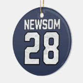 Gavin Newsom 2028 voor President nummer 28 Keramisch Ornament (Links)