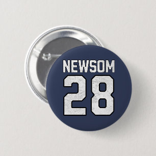 Gavin Newsom 2028 Voor President Nummer 28 Ronde Button 5,7 Cm