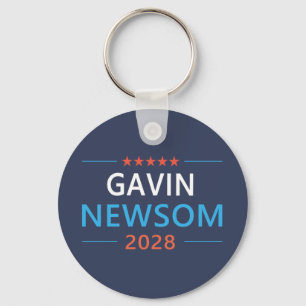 Gavin Newsom 2028 voor President Sleutelhanger