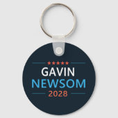 Gavin Newsom 2028 voor President Sleutelhanger (Achterkant)