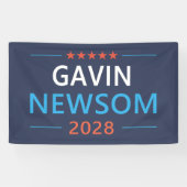 Gavin Newsom 2028 voor President Spandoek (Horizontaal)