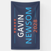 Gavin Newsom 2028 voor President Spandoek (Verticaal)