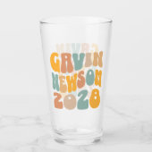 Gavin Newsom 2028 voor President Wavy Tekst Glas (Voorkant)