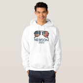 Gavin Newsom 2028 voor President zonnebril Hoodie (Voorkant volledig)