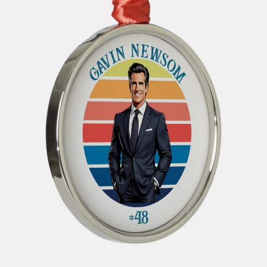 Gavin Newsom |  #48 Kerst Metalen Ornament (Rechts)