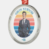 Gavin Newsom |  #48 Kerst Metalen Ornament (Links)