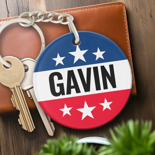 Gavin Newsom Campagne - Vintage Ike Design Sleutelhanger
