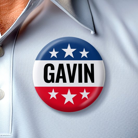 Gavin Newsom Campaign - Ike Design Ronde Button 5,7 Cm