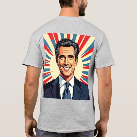 Gavin Newsom | De favoriete gouverneur van Amerika T-shirt (Achterkant)