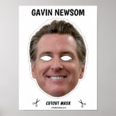 GAVIN NEWSOM Halloween Masker Poster (Voorkant)