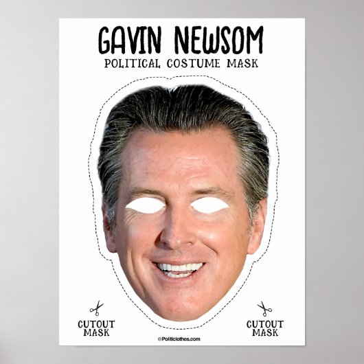 Gavin Newsom kostuummasker Poster (Voorkant)