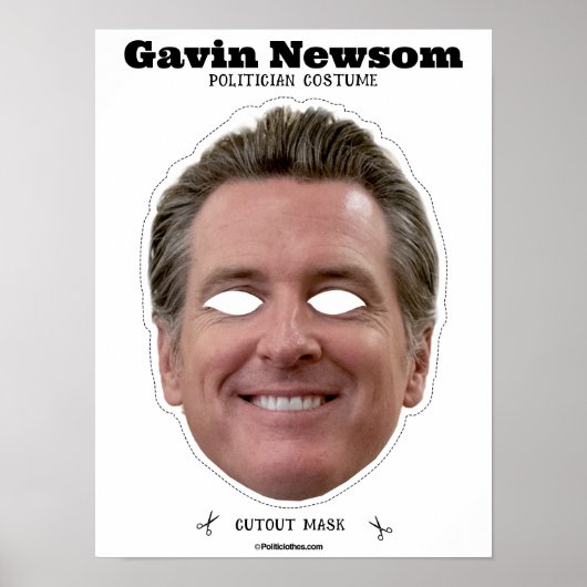 Gavin Newsom kostuummasker Poster (Voorkant)