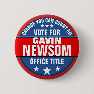 Gavin Newsom Politiek Button