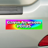 Gavin Newsom POTUS Bumpersticker (Op auto)