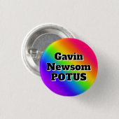 Gavin Newsom POTUS Ronde Button 3,2 Cm (Voorkant /achterkant)