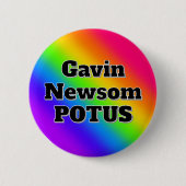 Gavin Newsom POTUS Ronde Button 5,7 Cm (Voorkant)