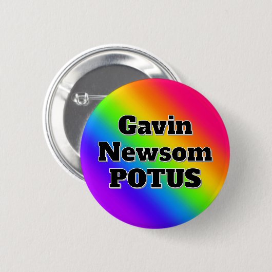 Gavin Newsom POTUS Ronde Button 5,7 Cm (Voorkant /achterkant)
