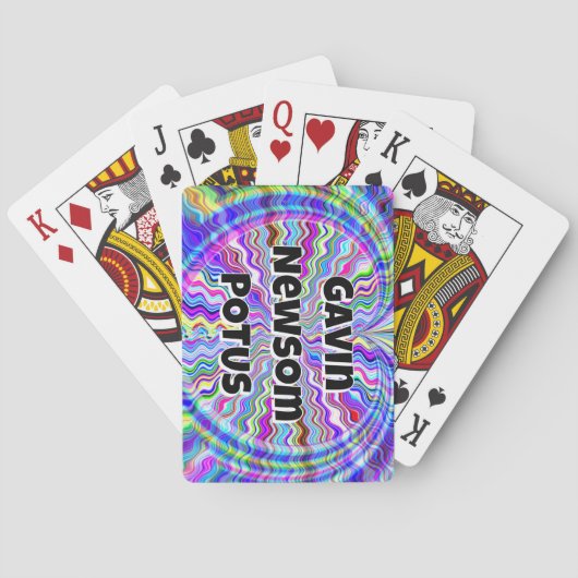 Gavin Newsom POTUS (u kunt de woorden wijzigen) Pokerkaarten (Achterkant)