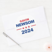 Gavin Newsom Ronde Sticker (Envelop)