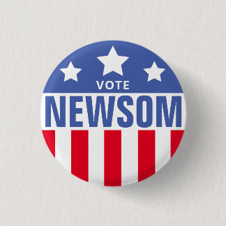 Gavin Newsom Sjabloon Ronde Button 3,2 Cm