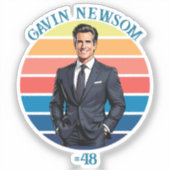 Gavin Newsom | Vintage #48 Sticker (Voorkant)