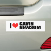Gavin Newsom voor gouverneur 1 Bumpersticker (Op auto)