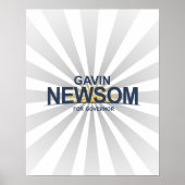 Gavin Newsom voor gouverneur Poster (Voorkant)