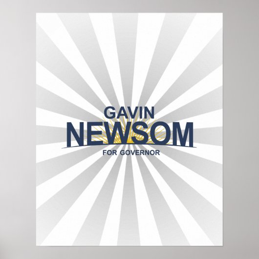 Gavin Newsom voor gouverneur Poster (Voorkant)