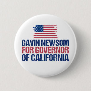 Gavin Newsom voor gouverneur van de Californische  Ronde Button 5,7 Cm