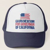 Gavin Newsom voor gouverneur van de Californische  Trucker Pet (Voorkant)