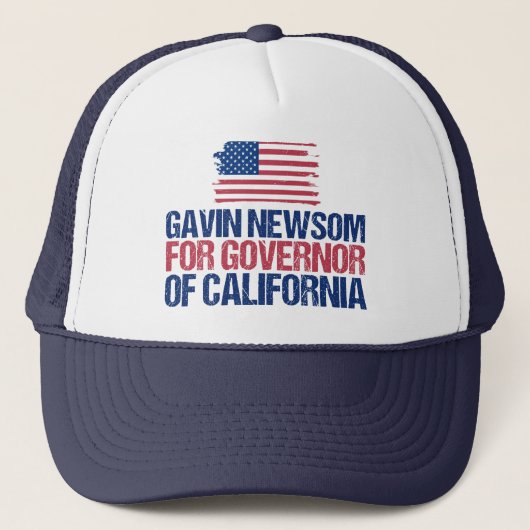 Gavin Newsom voor gouverneur van de Californische  Trucker Pet (Voorkant)