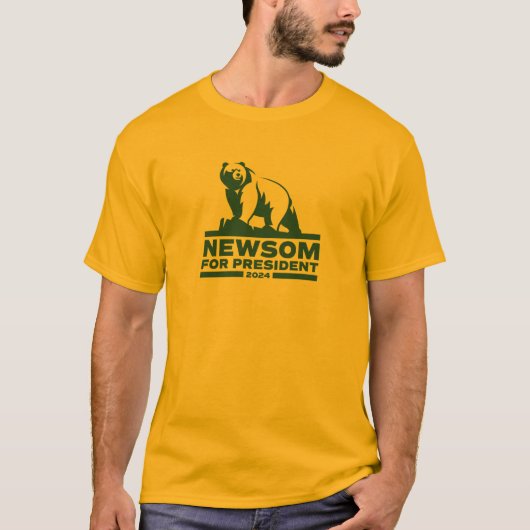 Gavin Newsom voor President - 2024 - Beer T-shirt (Voorkant)